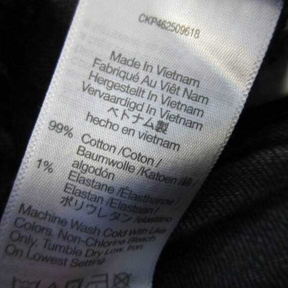 Madewell The Perfect Vintage Jean Women 31 Black Ankle Cotton Denim Distress 630 - Picture 5 of 13